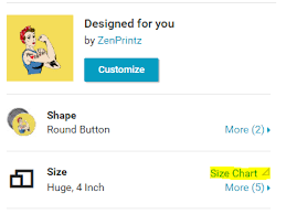 Size Chart For Buttons Zazzle News Zazzle Forum