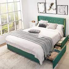Costway Full Queen Size Upholstered Bed