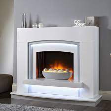 Inferno White Electric Fire Suite