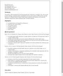 Clinical Psychology Internship Cover Letter Sample Free