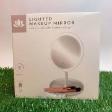 portable led lighted makeup 7 mirror