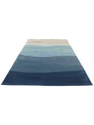 blue 140 x 200 cm wool rug