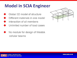 cads link scia engineer westok cellbeam