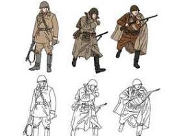 This drawing is about 5ft x 4.5ft. Draw Soldiers Ww2 For A Board Game Counter Freelancer