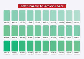 Aquamarine Green Color Shades With Rgb