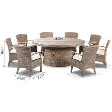 1 8m Round Outdoor Wicker Dining Table