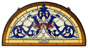 round stained glass window panels off