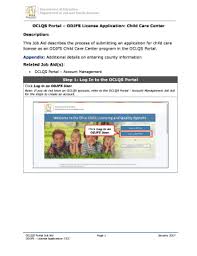 Fillable Online Oclqs Portal Odjfs License Application