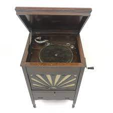 selecta oak cabinet gramophone w49cm