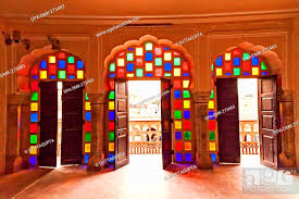 Colored Glass Palace Doors Stock Photos