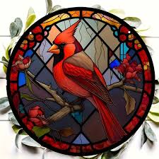 Acrylic Cardinal Hanging Window Pendant