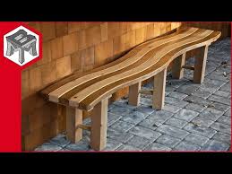 Curved Outdoor Garden Bench