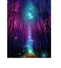 Neon Lights Purple Nature Forest Tree