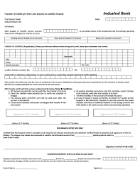 indusind bank customer request form pdf