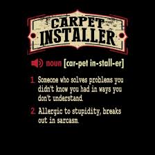carpet installer dictionary term