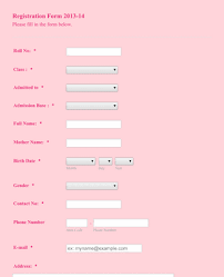 simple registration form template jotform