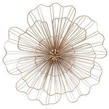 Gold Wire Flower Wall Decor 20
