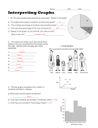 Charts Tables And Graphs Worksheets Answers