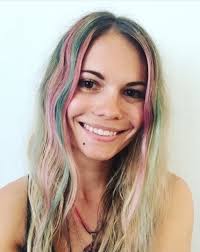She washed her hair out that night, and because her hair is so blonde, we actually temporarily die it a little bit. Hair Chalking 8 Rainbow Hair Chalk Ideas You Re Gonna Want To Try
