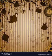 Abstract Bronze Background With Tea Party Theme
