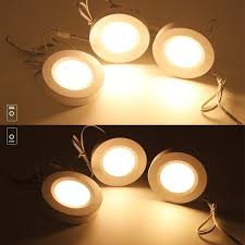 Shop 3 Pcs Led Puck Lights Under Cabinet Lighting Kit Rgb 3000k Warm White Overstock 22835590 1