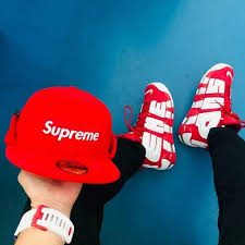 Nike air more uptempo supreme suptempo red 2017 scottie. New Men Nike Uptempo Supreme Shoes For Sports Casual Rs 2600 Pair Id 22791955573