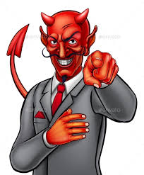 cartoon devil businessman vectors