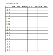 Hourly Weekly Schedule Maker Papers And Forms