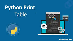 python print table how can we print