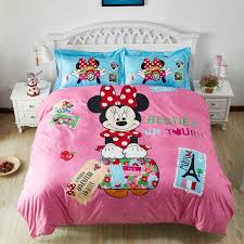 cute cartoon minnie mouse bedding set