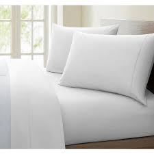 Luxurious Collection 1000 Thread Count 100 Cotton Sheet Set Full White