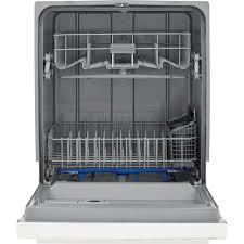 Frigidaire do not operate dishwasher unless all enclosure panels are in their proper place. Frigidaire 24 Front Control Tall Tub Built In Dishwasher White Ffcd2413uw Best Buy Built In Dishwasher Frigidaire Gallery Black Dishwasher