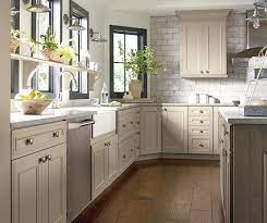 Taupe Kitchen Cabinets Transitional