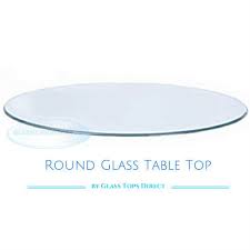 round clear tempered glass table top