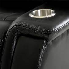 Obsidian Leather Power Reclining Sofa W