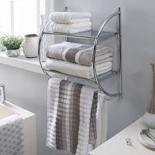 Towel Bar Wall Mount Shelf Towel Rack