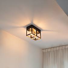 Modern Ceiling Lamp Black 2 Light