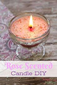 rose scented candle simple in the country