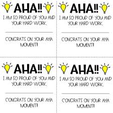 Aha Moment Congratulations Cards Printables By Science