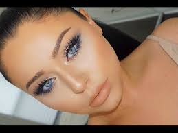 dark blue smokey eye makeup tutorial