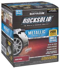 rust oleum 286896 rocksolid metallic floor coating kit cherry 70 oz