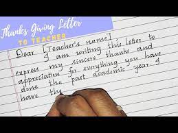 teacher informal letter writing