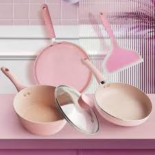 4pcs pink themed kitchen accessories
