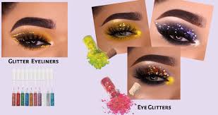 makeup with an eyeshadow glitter