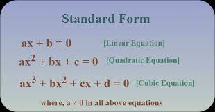 Standard Form Of Quadratic Equation