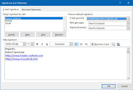 Creating Using And Managing Signatures Howto Outlook