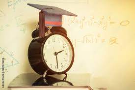 Graduation Cap On Top Retro Alarm Clock