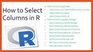 how to select columns in r spark by