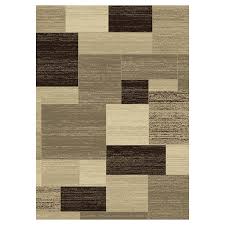 romance tan brown geometric area rug 5x7