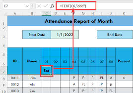 how to track attendance in excel with